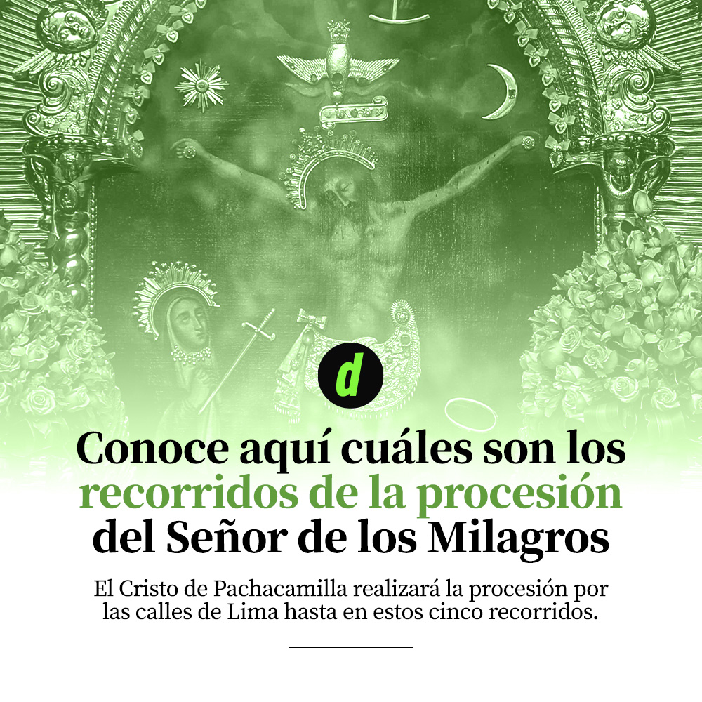 Conoce aquí cuáles son los recorridos de la procesión del Señor de los Milagros