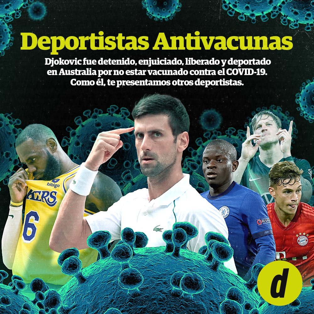 Covid-19: esta es la lista de deportistas antivacunas