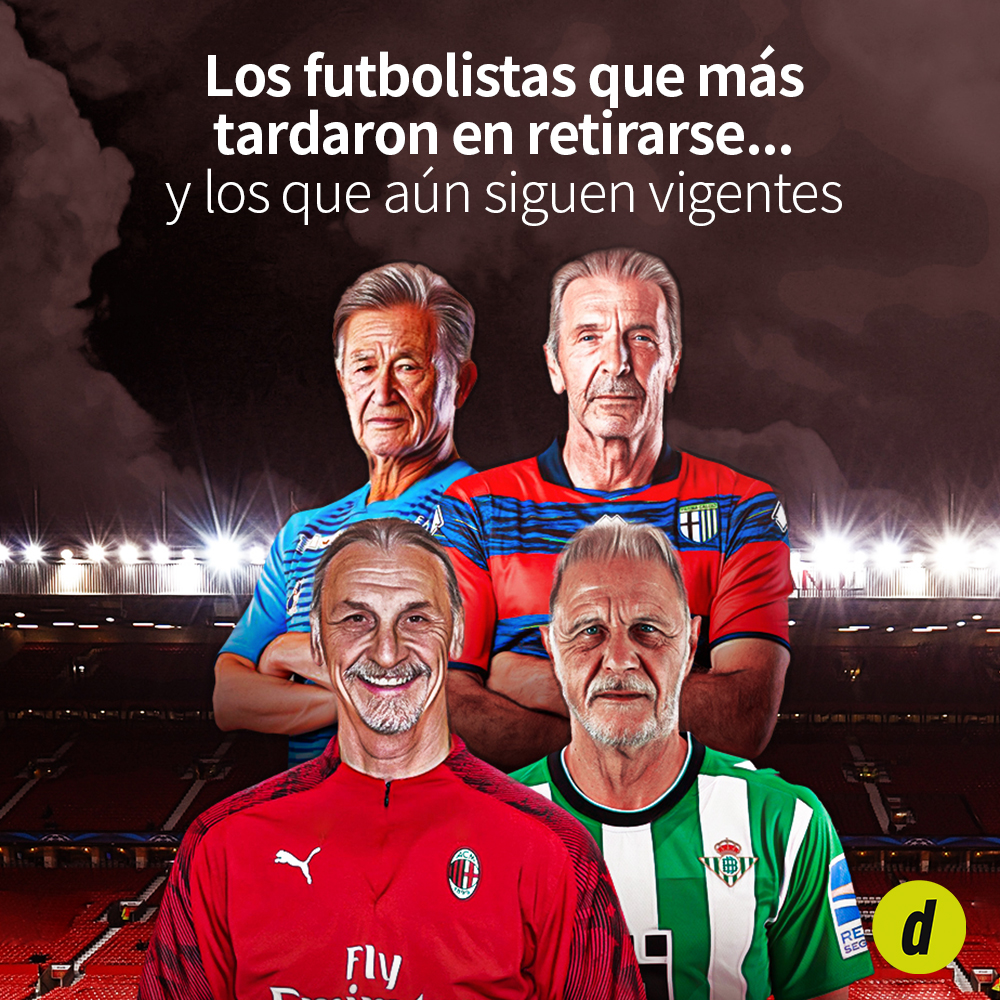 Los futbolistas que más tardaron en retirarse y los que aún siguen vigentes