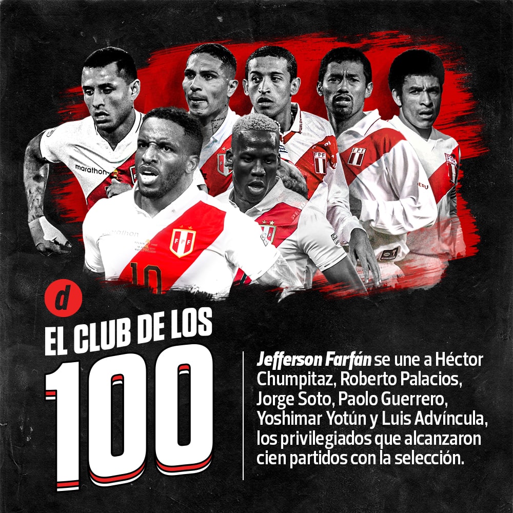 Selección Peruana: Jefferson Farfán llega a los 100 partidos con la camiseta bicolor